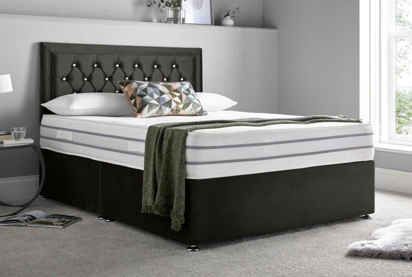 Charlie Plush Divan Bed with Headboard