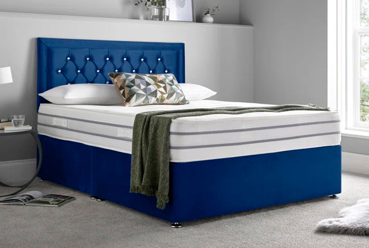 Charlie Plush Divan Bed with Headboard